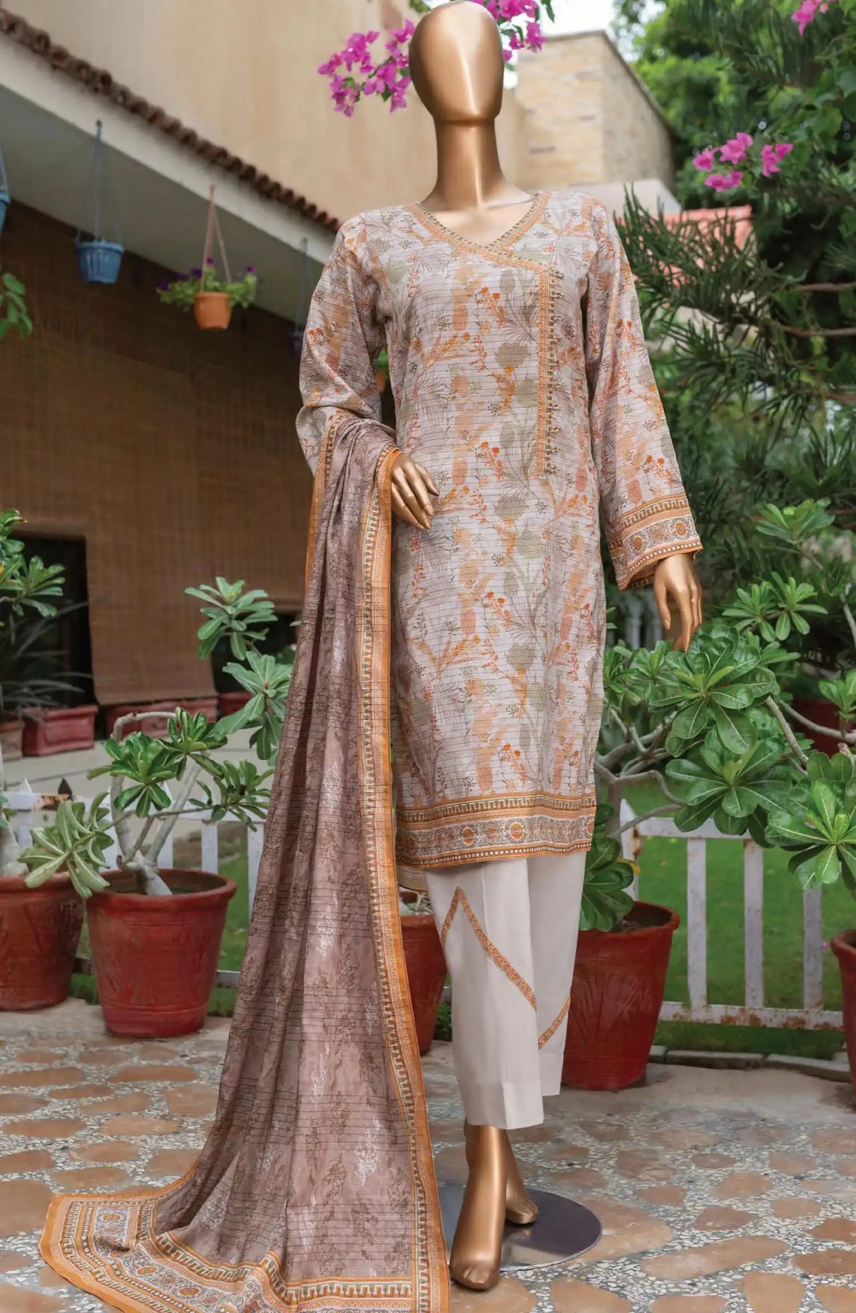 Safina Unstitched Cotton Cambric Collection Vol 02 - DB 1237