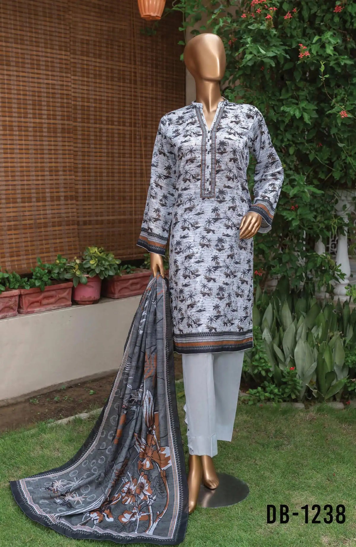 Safina Unstitched Cotton Cambric Collection Vol 02 - DB 1238