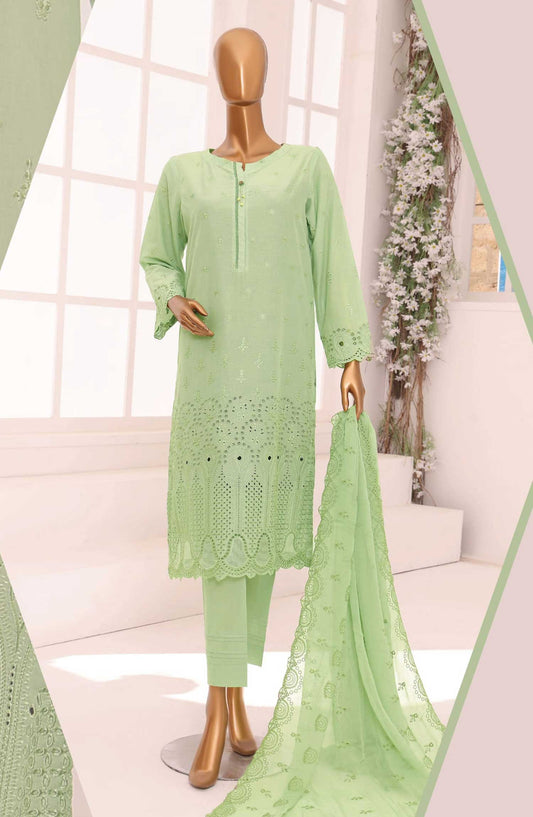Dynasty by HZ Textile Chikankari Lawn Unstitched 3 Piece - DCE-03 - HZ25D - Green - Summer Collection