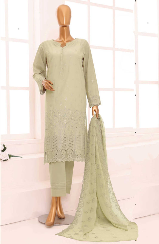 Dynasty by HZ Textile Chikankari Lawn Unstitched 3 Piece - DCE-05 - HZ25D - Off White - Summer Collection