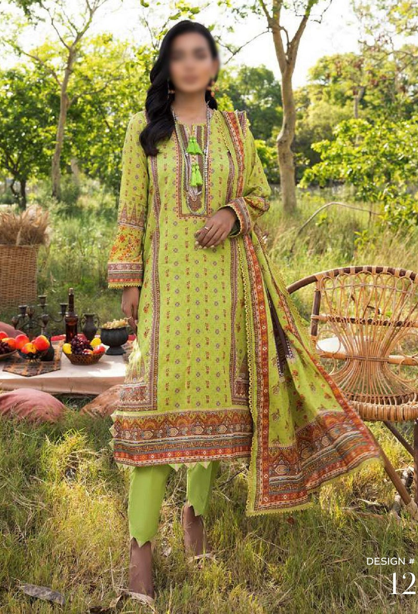 Design 12 ANUM DIGITAL PRINTED LAWN  Collection Vol 03