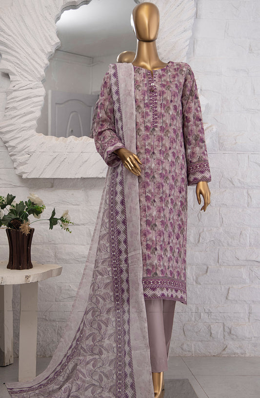 Dhagakari by HZ Textile Embroidered Lawn Unstitched 3 Piece Suit - DEC-1006 - HZ25DKL - Purple - Summer Collection
