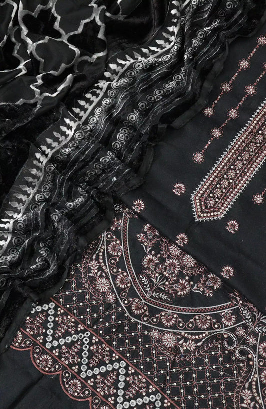 Exclusive leather peach collection with palachi shawl - Design 01