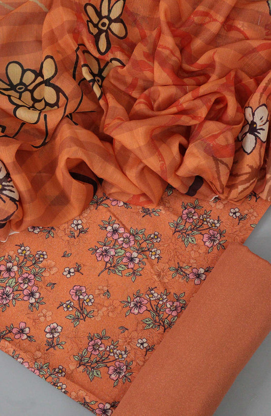 Breezy Winters unstitch Digital Printed Karandi Collection - DESIGN-01