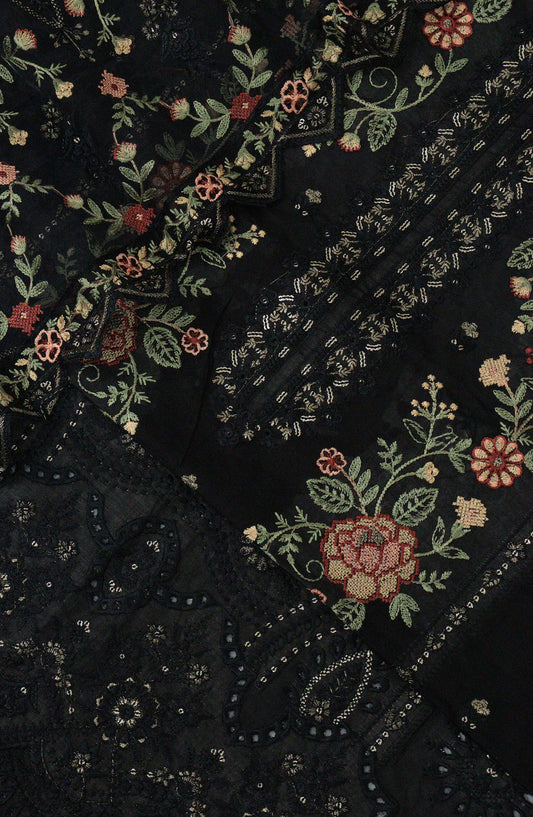 Exclusive Embroidery Unstitch Swiss Voil Collection - DESIGN-01