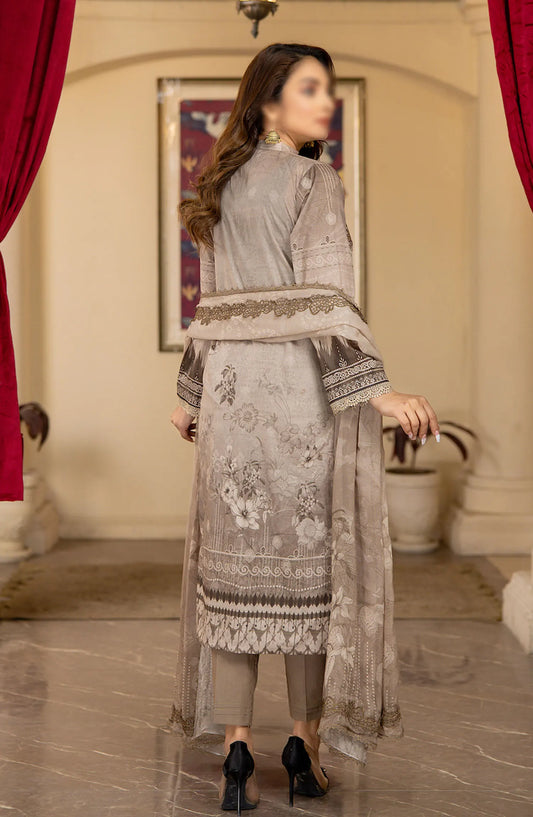 Rangoon Shokh Nigahen Print and Emb Lawn Collection - Design 01