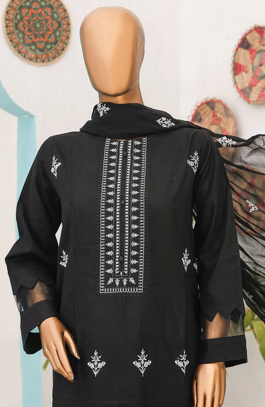 Monochrome Embroidered Lawn Collection by Naubahar - Design 01