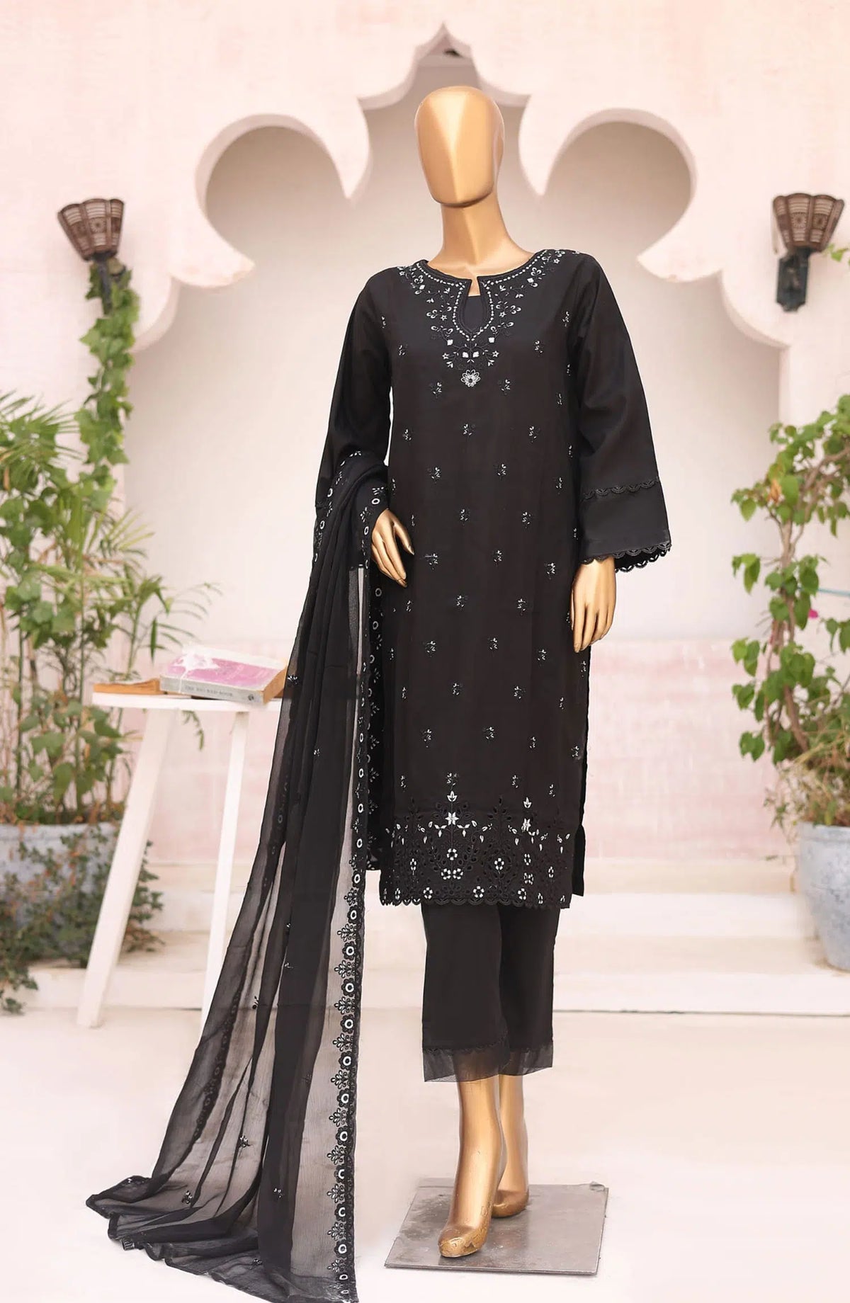 Monochrome Chikankari Collection Vol-1 by Naubahar - Design 01