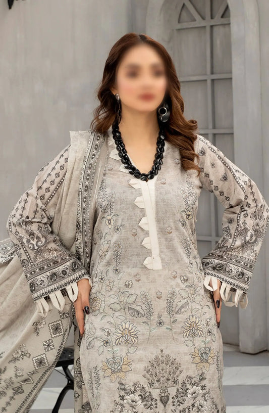 Tabeer Digital and Embroidered Lawn Collection 2024 - Design 01