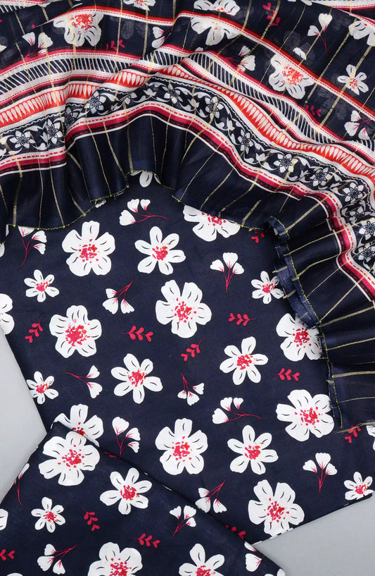 Bin Saeed Unstitch Printed Cotton Collection - DESIGN-01