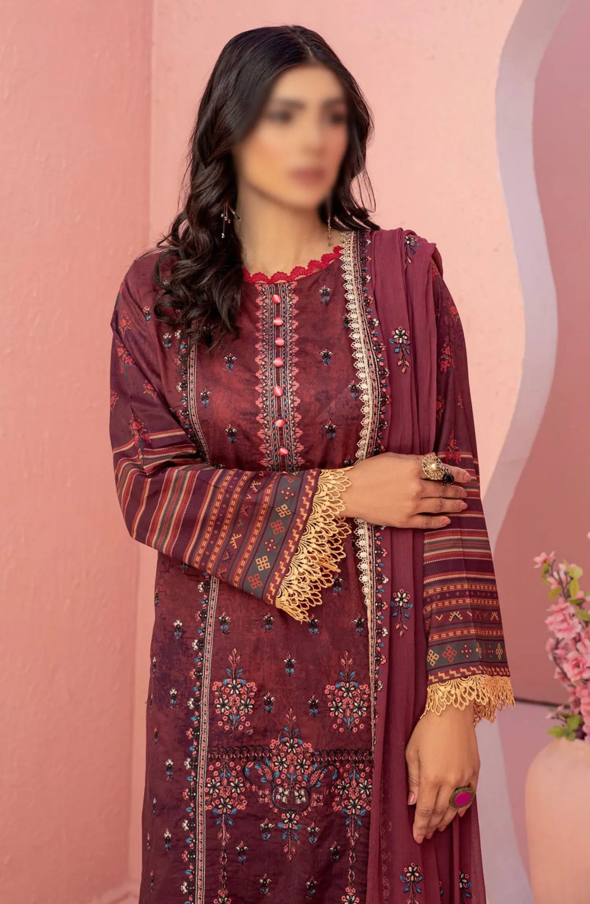 Smile Luxury Lawn Collection 2024 - DESIGN-01