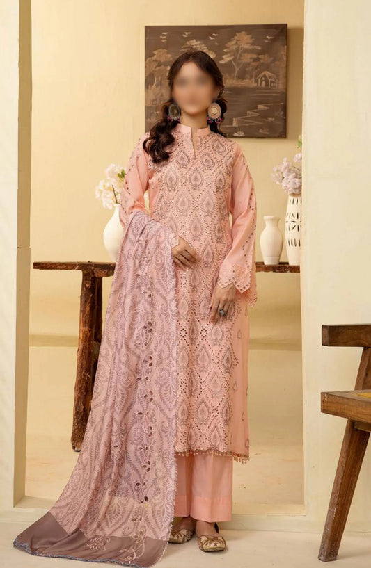Layla Premium Embroidered Lawn Collection 2024 - Design 01