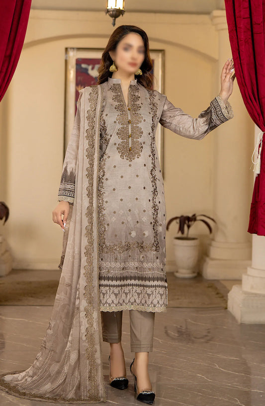 Rangoon Shokh Nigahen Print and Emb Lawn Collection - Design 01