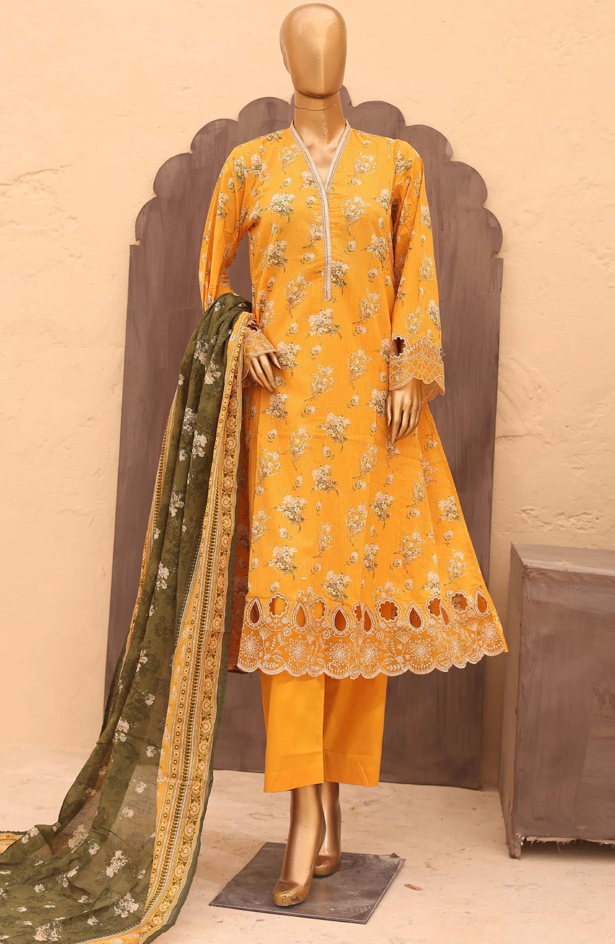 Bin Saeed Exclusive Frocks Embroidered Collection 2024 Vol 03 - Design 01