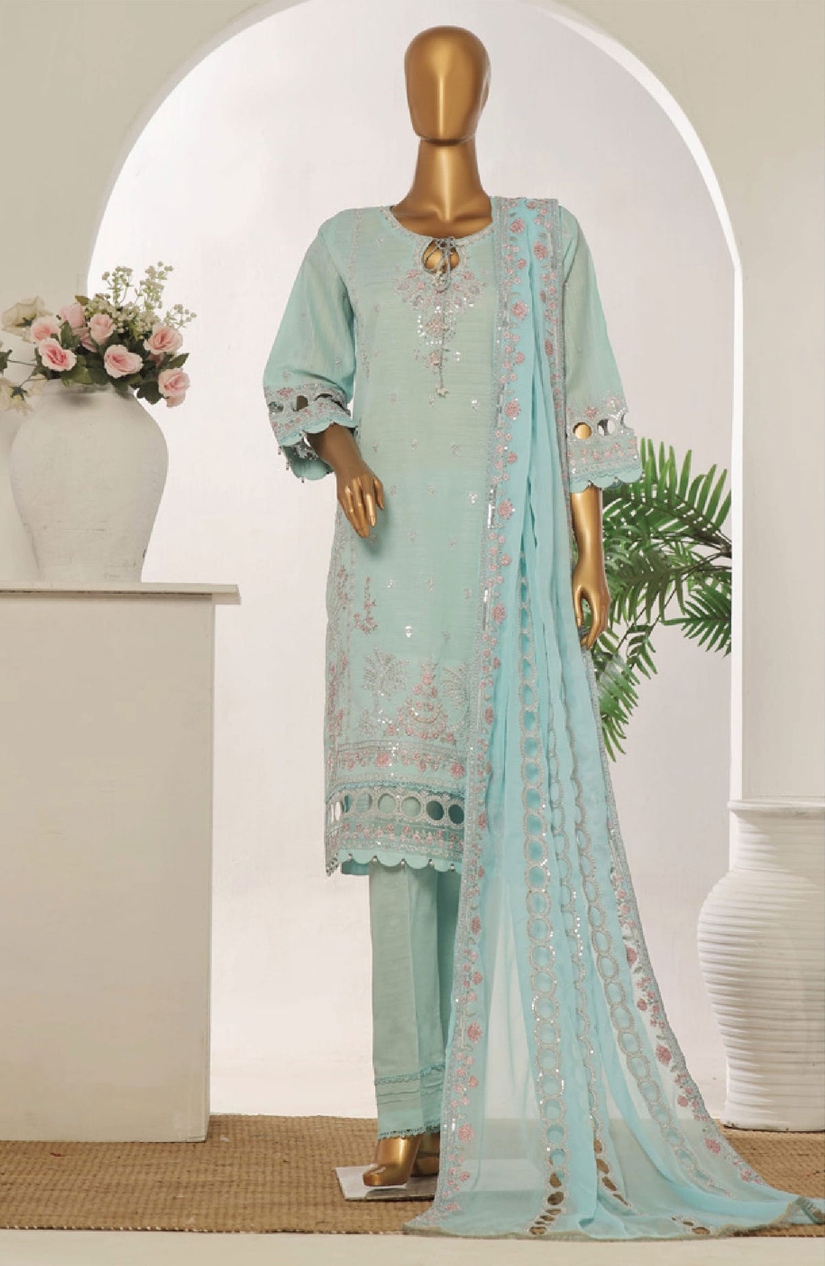 Luxe Embroidered Unstitched Collection - Design 01