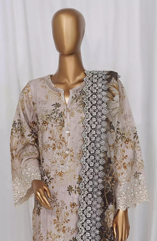 Sadabahar Laser Cutwork Chikankari Embroidered Dupatta Vol 01 - SLCC-Design 01