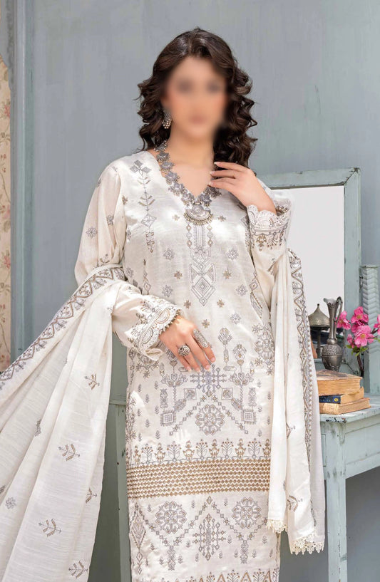 Aghaaz Luxury Karandi Embroidered Collection By Riaz Arts - Design 01