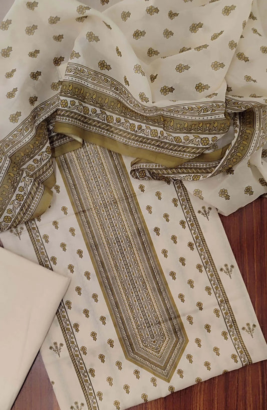 Printed Lawn 3Pcs with Voile Dupatta Collection - -Design-01