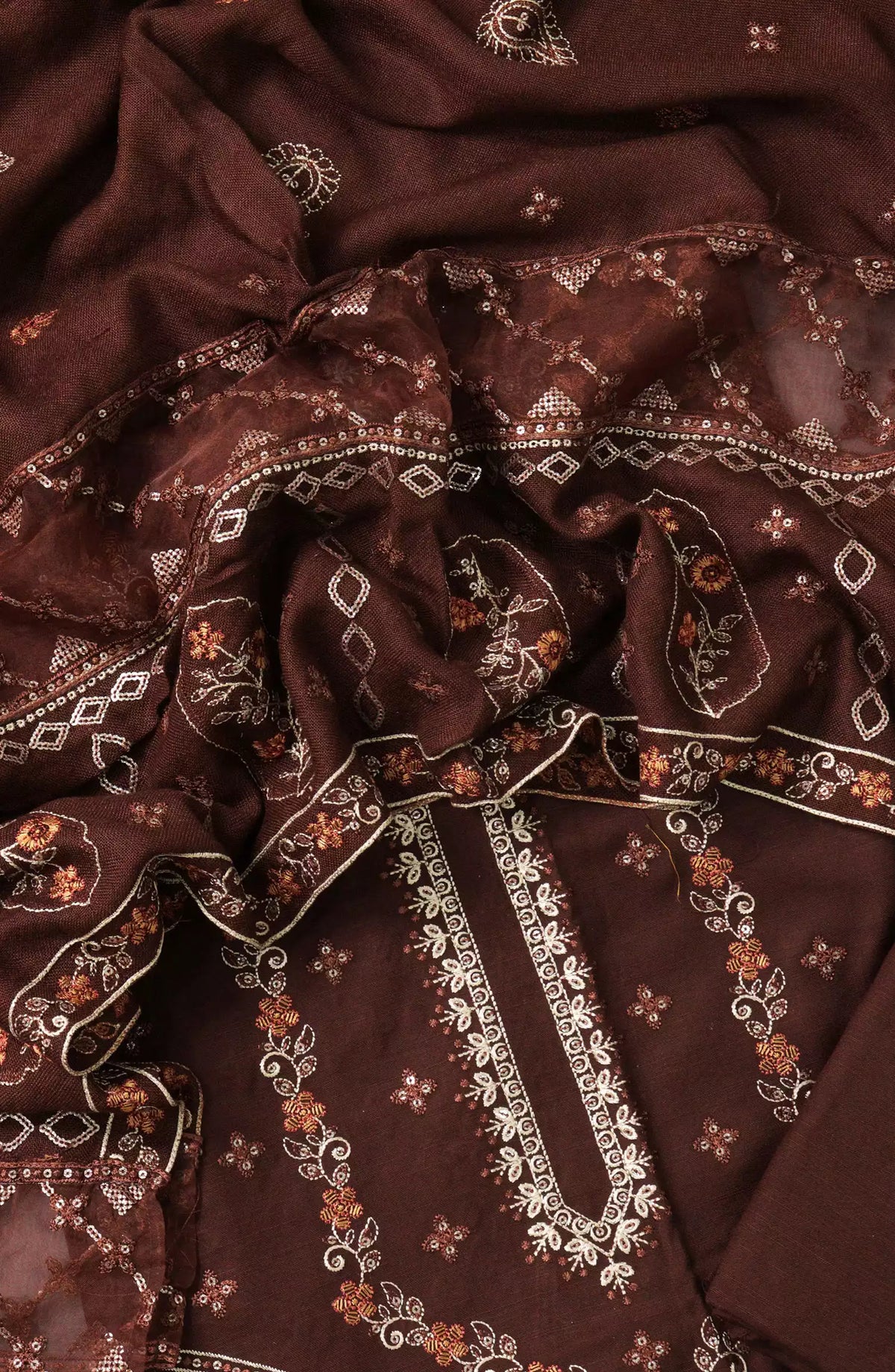 Noor Unstitch Embroidered Slub Collection - DESIGN-01