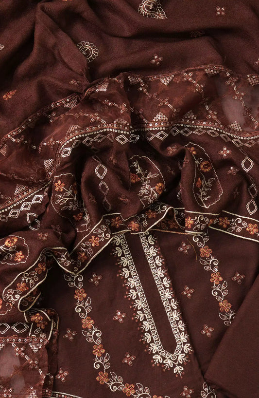 Noor Unstitch Embroidered Slub Collection - DESIGN-01