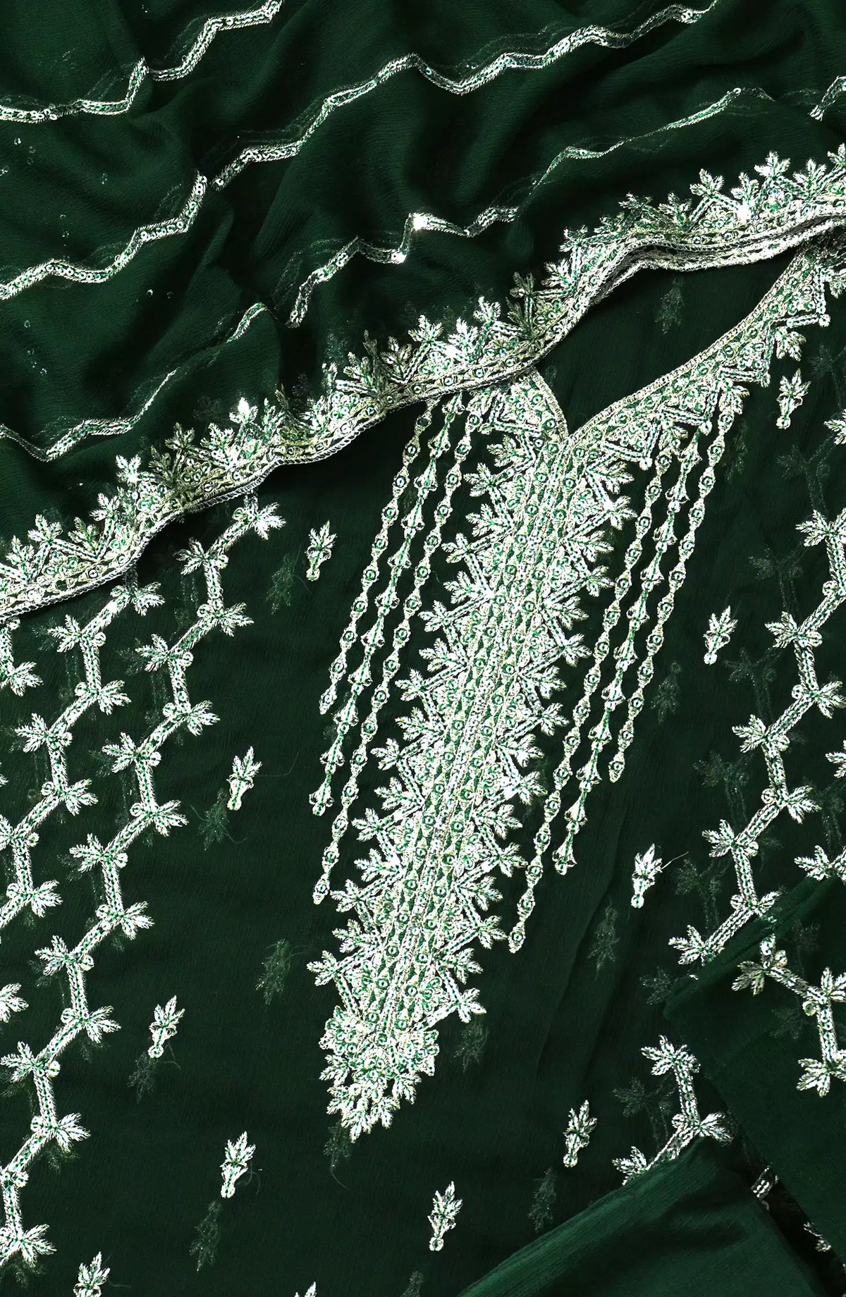 Crinklezza Unstitched Exclusive Crinkle Chiffon Collection by Amna Khadija - Design 01