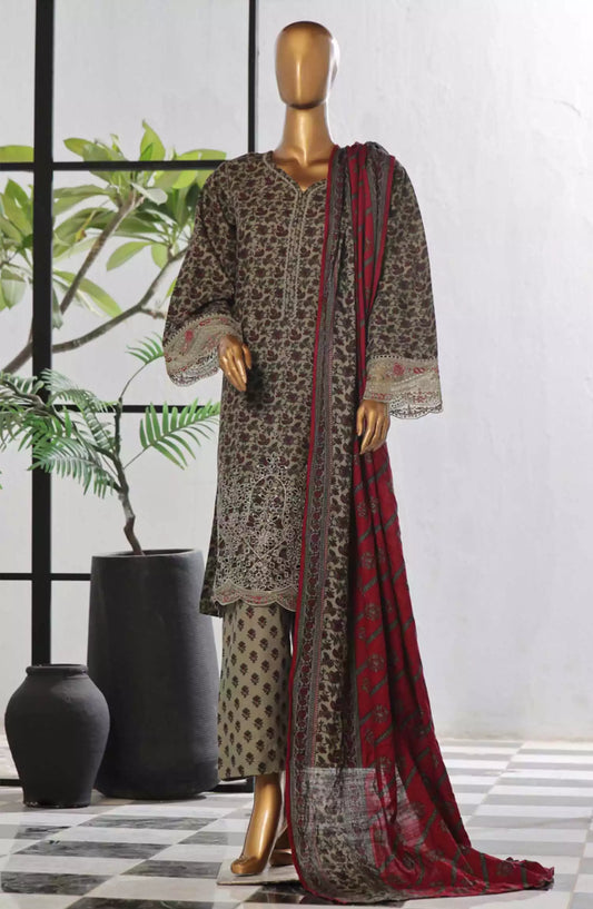 Bin Saeed Exclusive RTW Chikankari Embroidered Khaddar Collection Vol 03 - Design 01