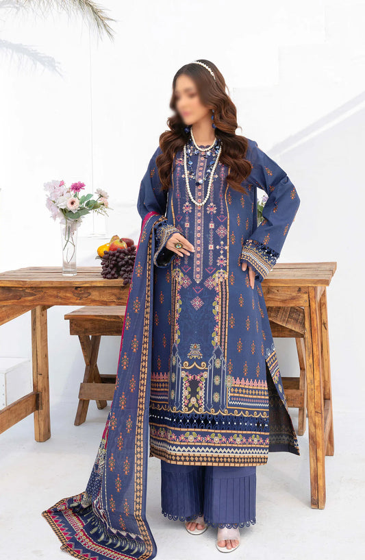 Saira Bano Printed Embroidered Lawn Collection - Design 01