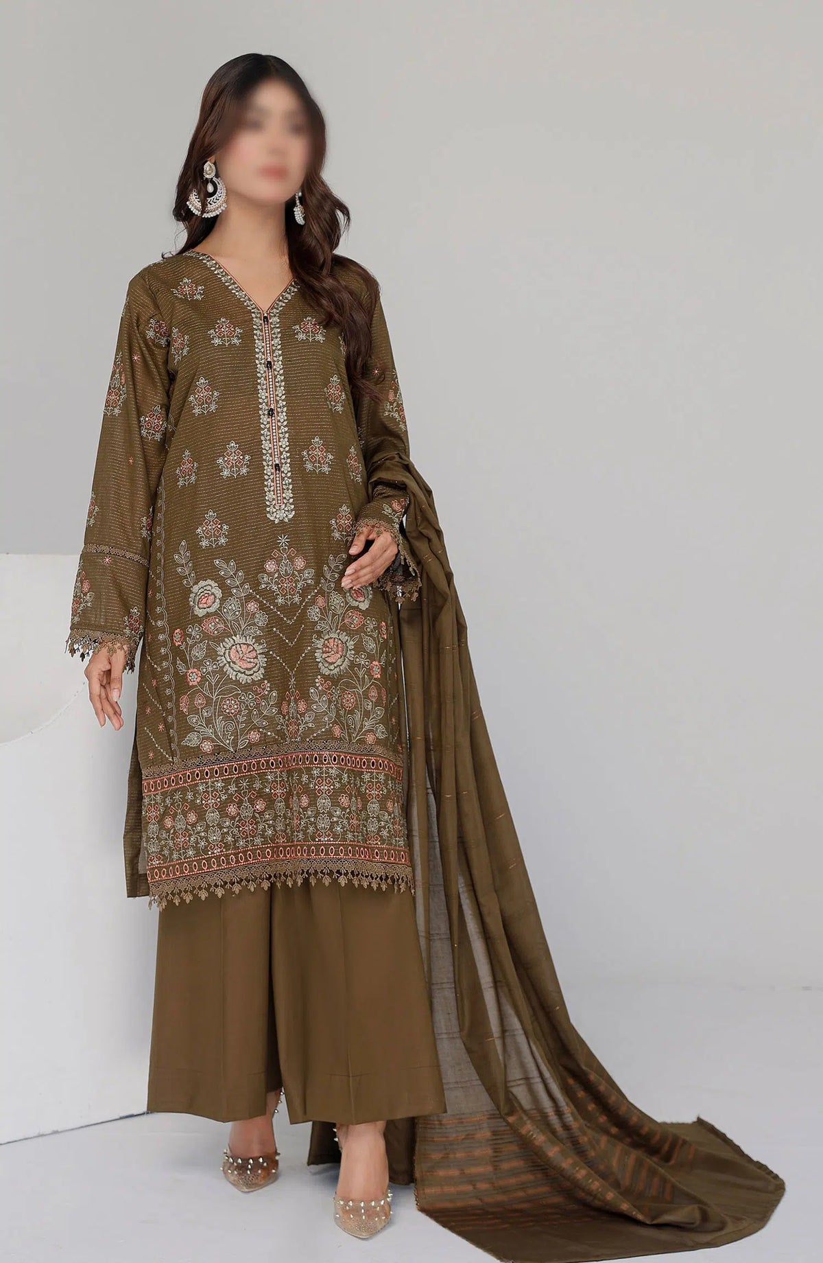 Rimjhim Fancy Embroidered Lawn Collection 2024 - Design 01