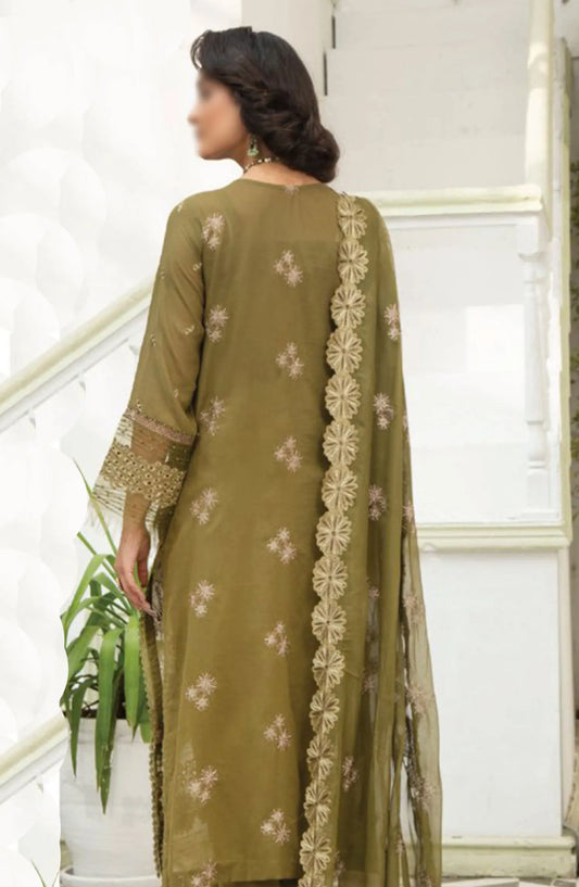 Flora Swiss Lawn Embroidered Collection By Humdum - Design 01