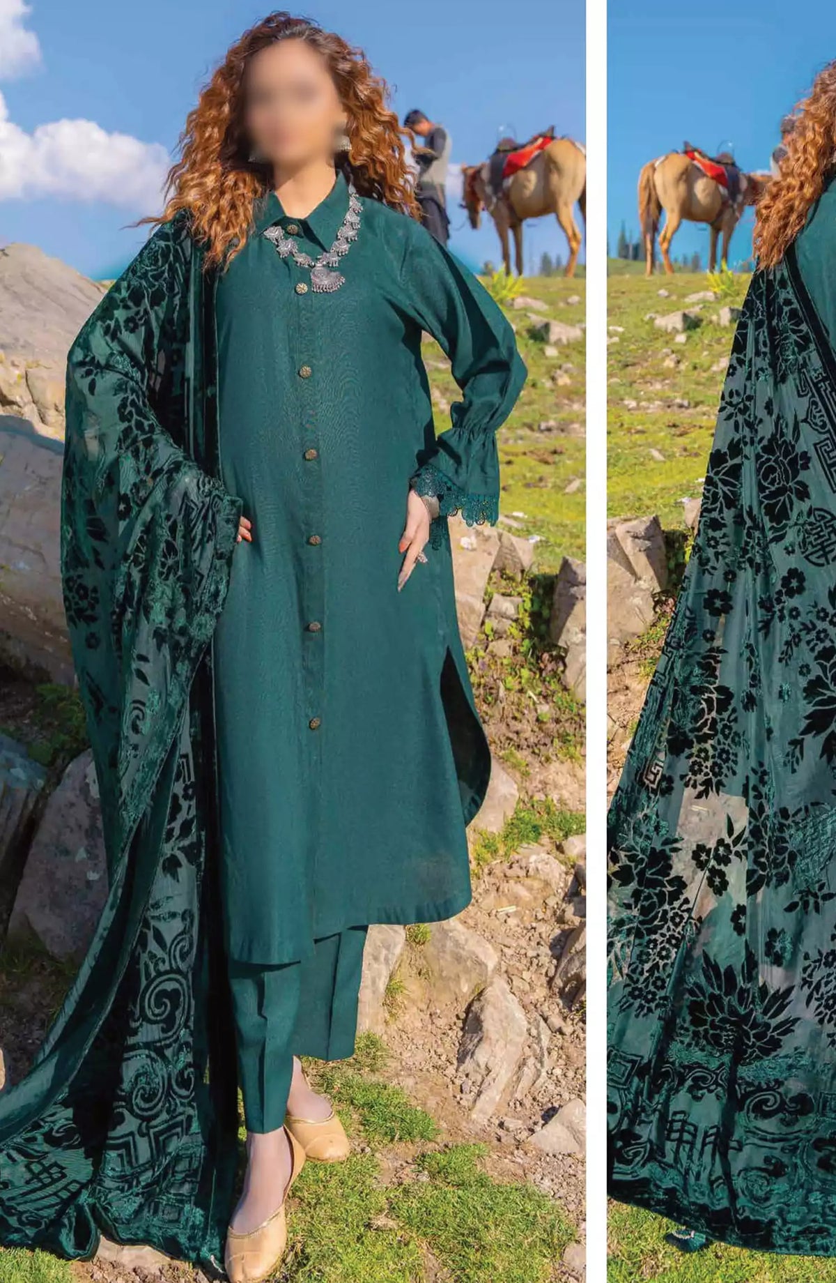 Insia Luxury Winter Zari Wool Collection By Riaz Arts - Design 01
