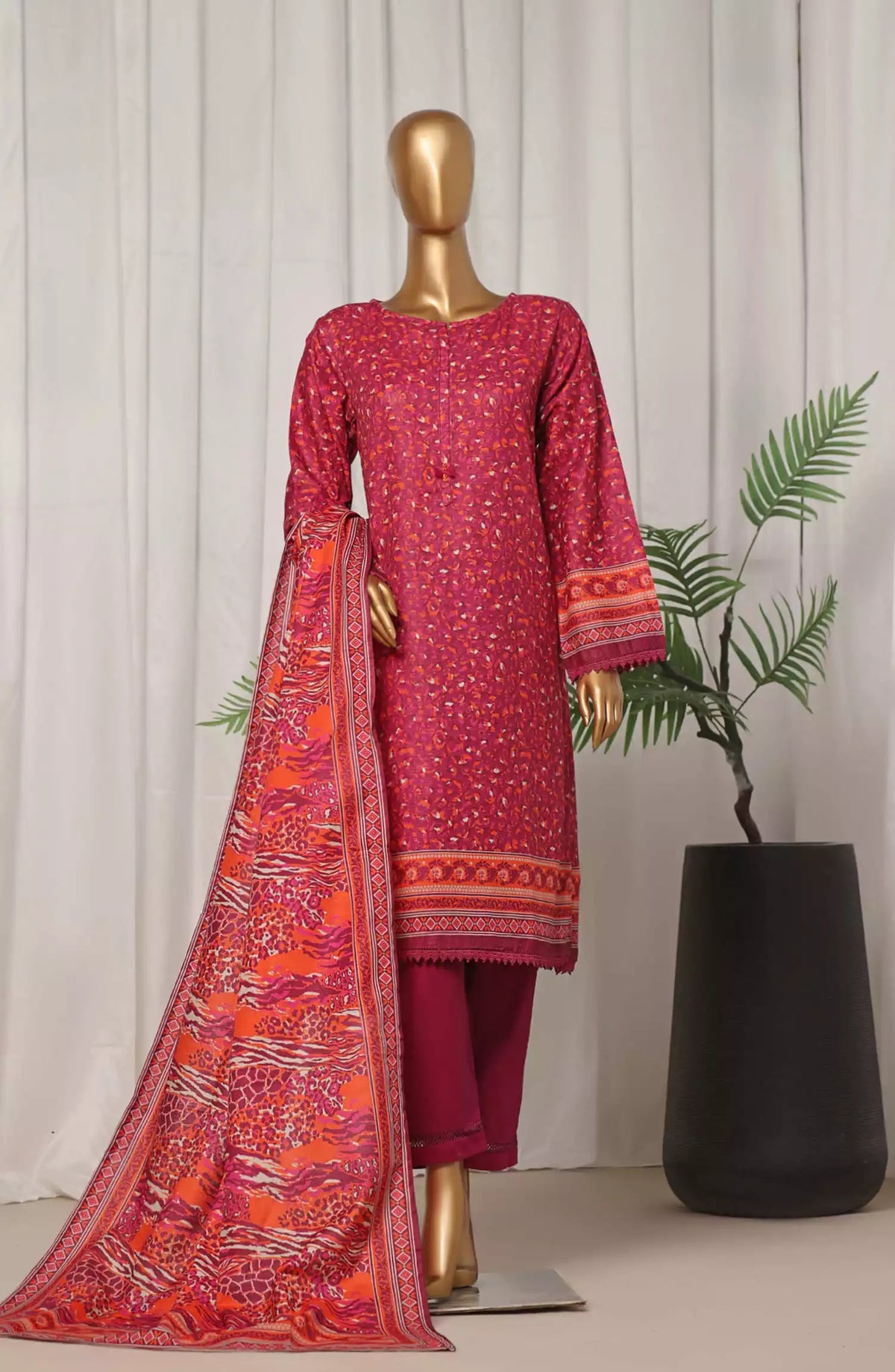 Sadabahar Khaddar Stitched Printed Collection 2024 - Design 01
