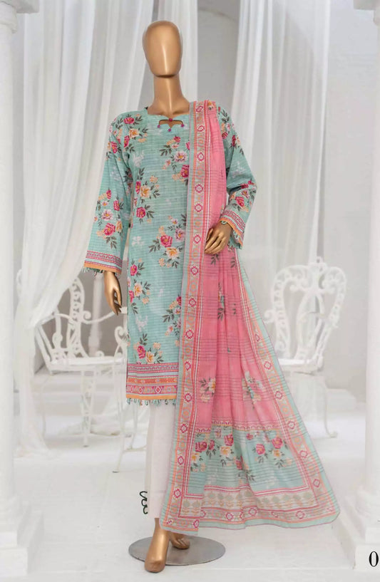 Safina Unstitch Fancy Cambric Collection 2024 Vol 03 - Design 01