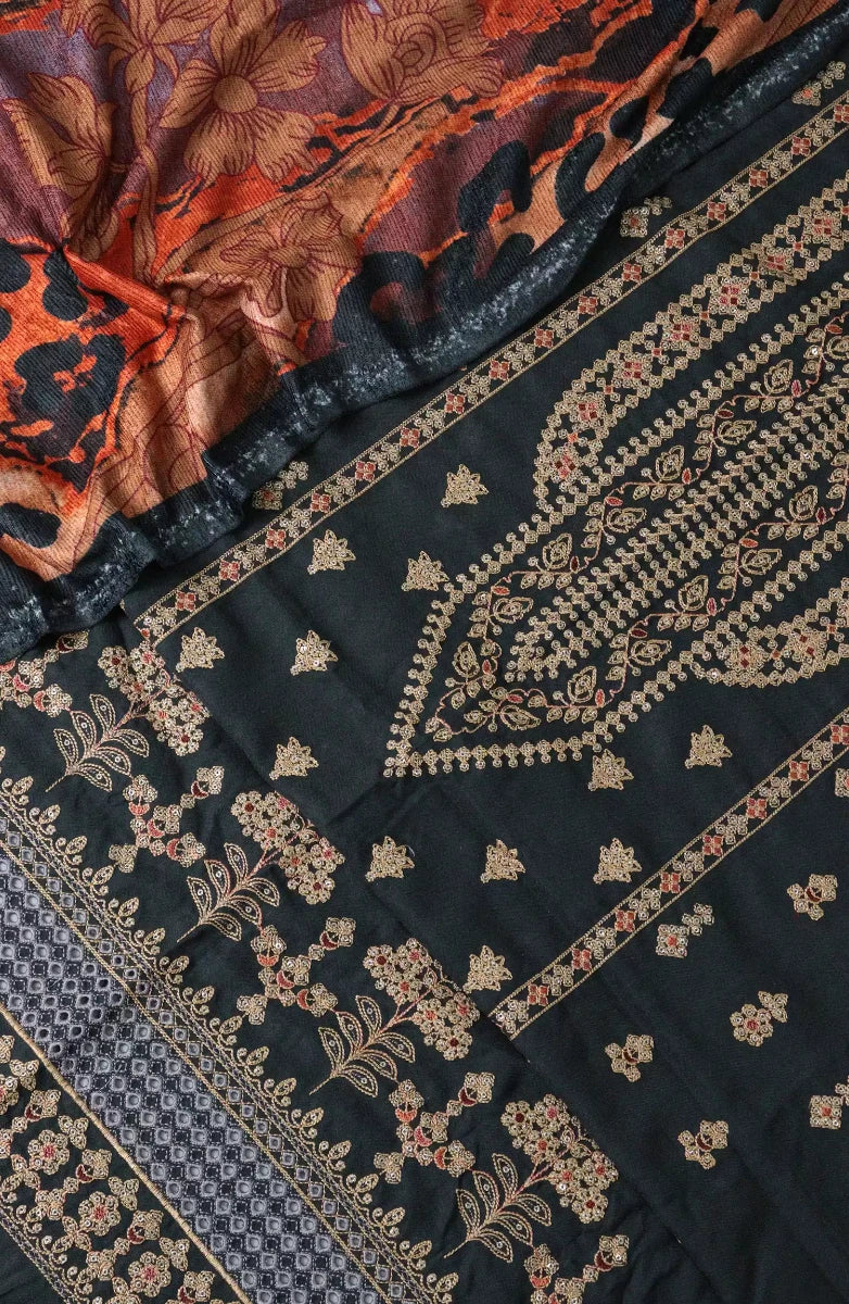 Narmeen Luxury Embroidered Leather Peach Collection - NLE-DESIGN-01