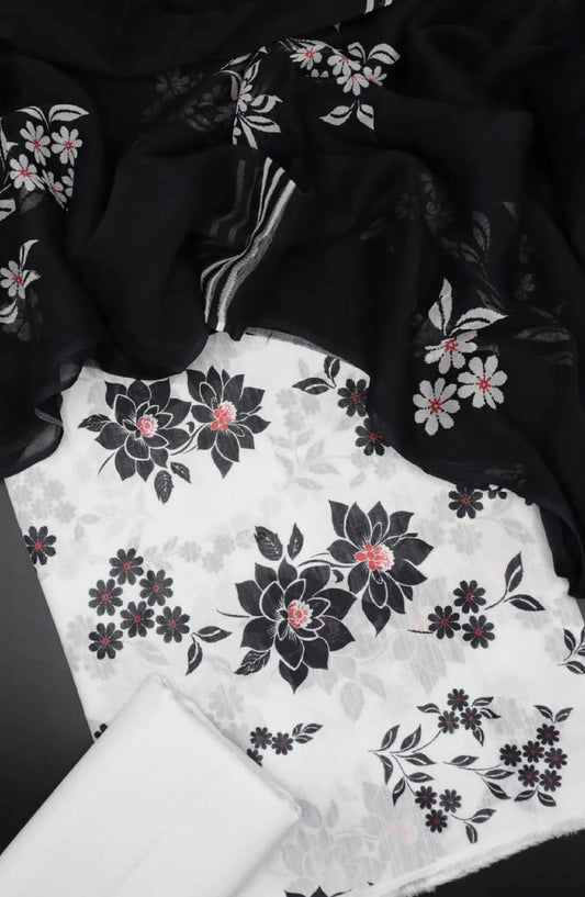 Floral Prints Unstitched Digital Printed Lawn Collection 2024 by Amna Khadija - Design 02