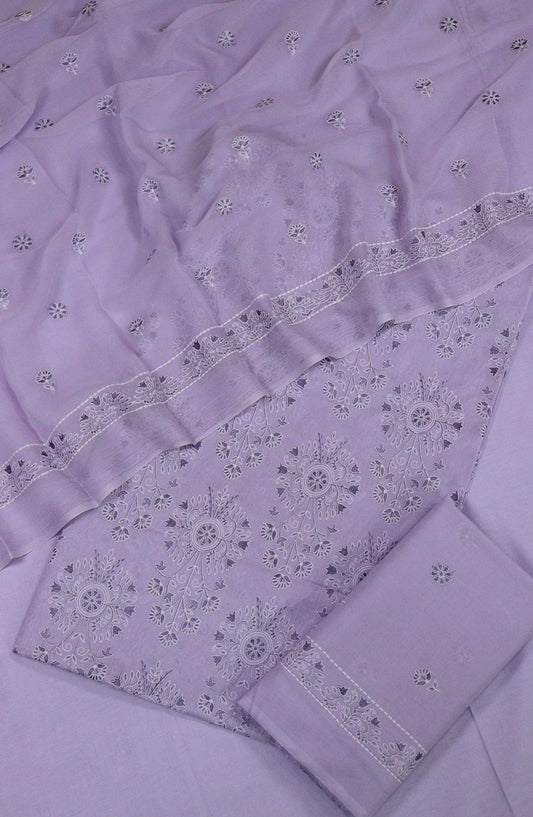 Mehar by Amna Khadija Embroidered Lawn Unstitched 3 Piece Suit - D-02 - AM25MEL - Purple - Summer Collection