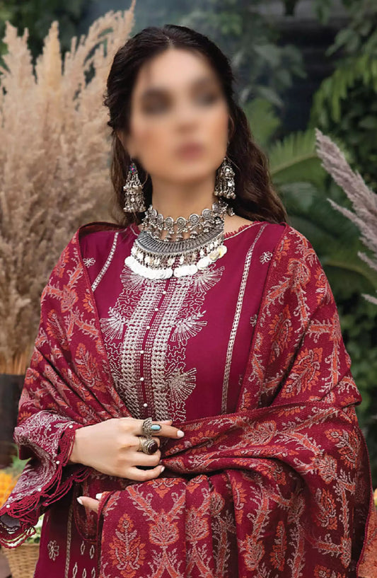 Denara Woolen Shawl and Embroidered Edition By Humdum - Design 02