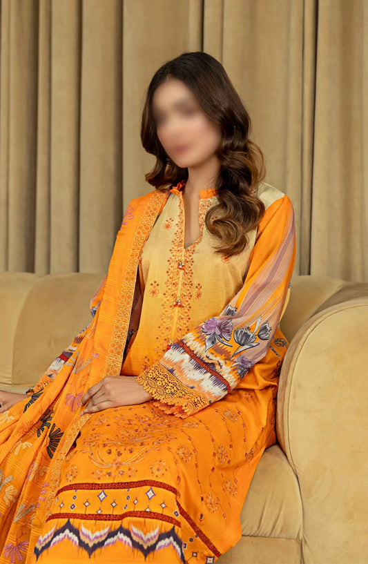 Khoobsurat Lawn Dora Digital Print Embroidered Collection 2024 Vol 02 - Design 02