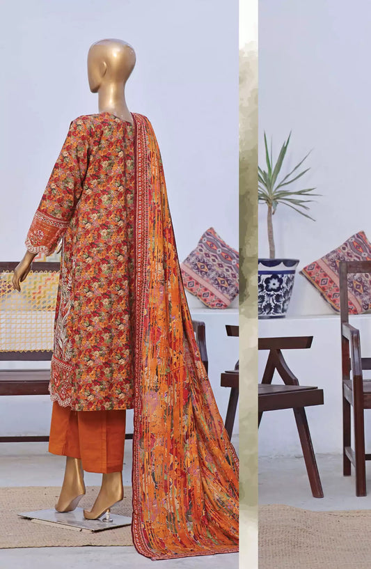 Bin Saeed Exclusive RTW Chikankari Embroidered Khaddar Collection Vol 05-Design 02