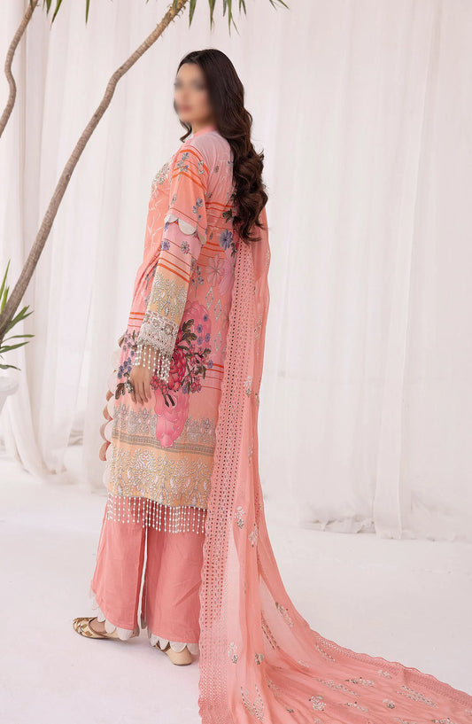 Bunai Digital Printed and Embroidered Swiss Voile Collection - Design 02