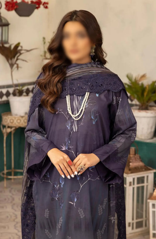 Mahees Embroidered Lawn with Emb Diamond Dupatta Collection - Design 02
