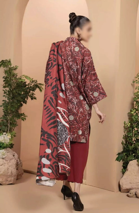 Zara By Hum Dum Printed Wool Shawl Collection - Design 02