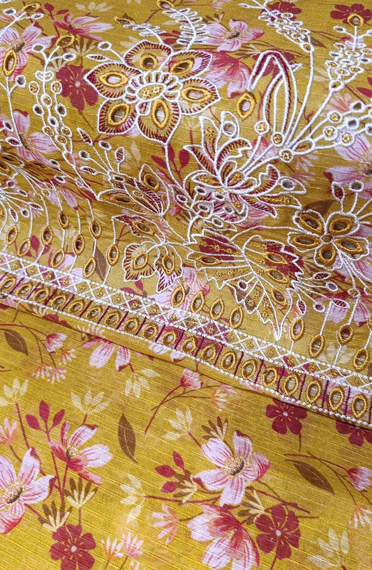 Chikankari Daman Embroidered Unstitched CO Ords By Amna Khadija - Design 02