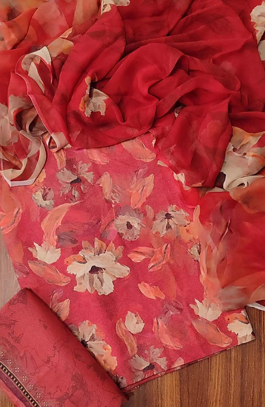Amna Khadija Karandi Unstitched Printed 3Pcs Collection - Design 02
