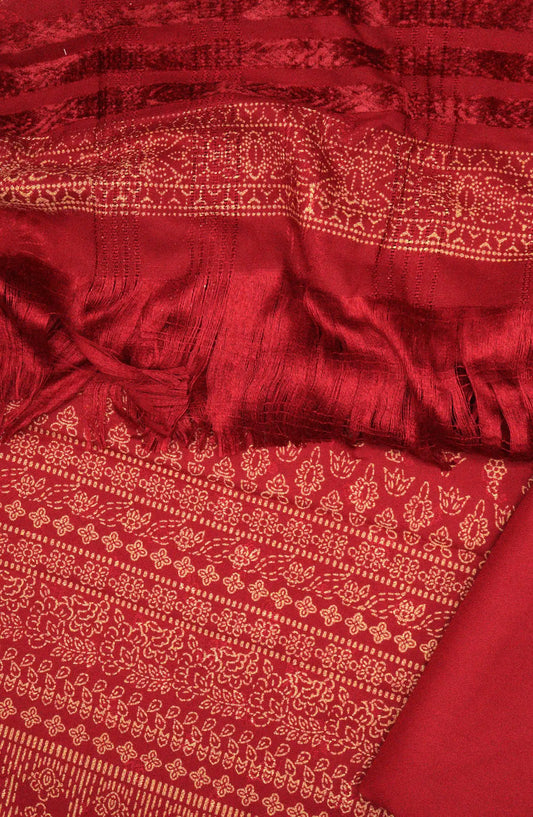 Mahrukh Premium Leather Peach Winter Collection - Design 02