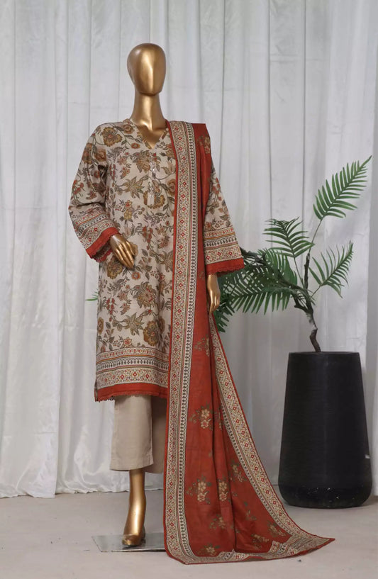 Sadabahar Khaddar Stitched Printed Collection 2024 - Design 02