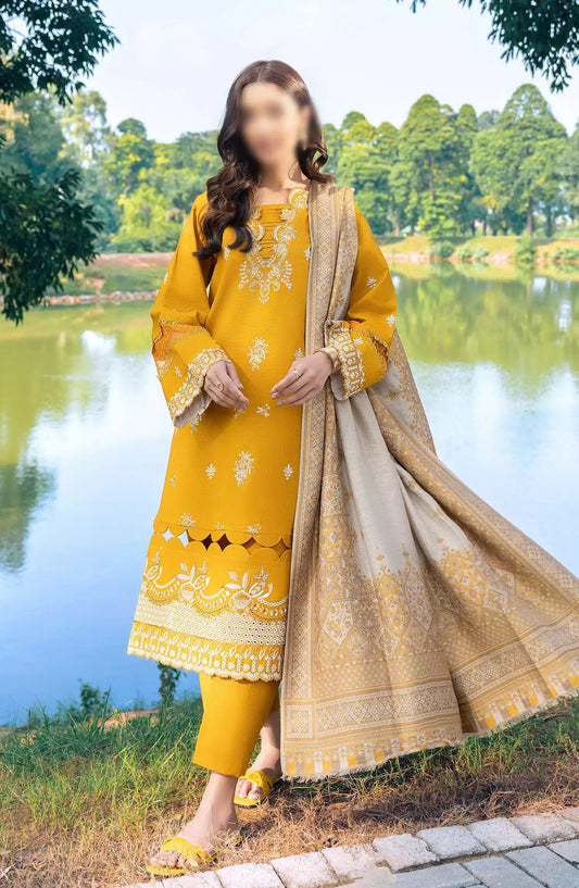 Onara Embroidered Khaddar Unstitched Collection 2024 - Design 02