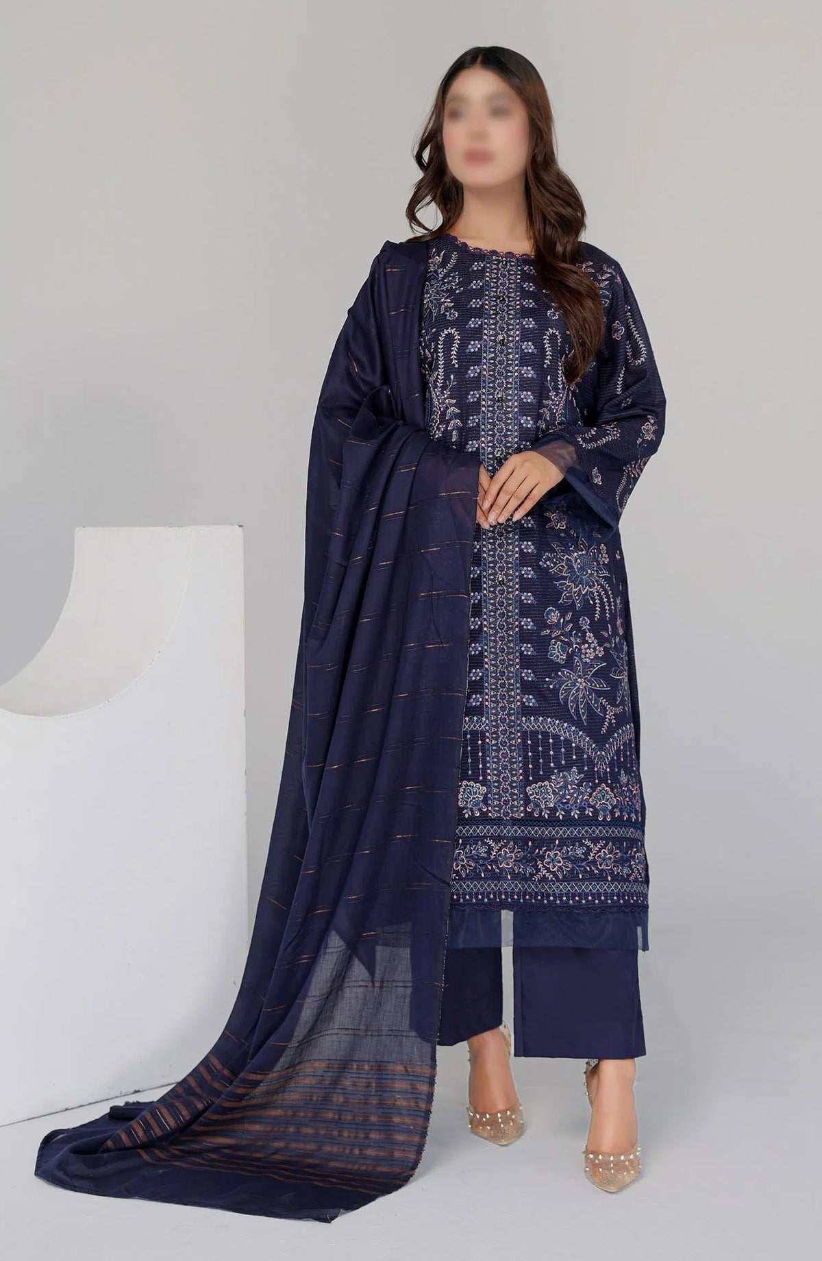Rimjhim Fancy Embroidered Lawn Collection 2024 - Design 02