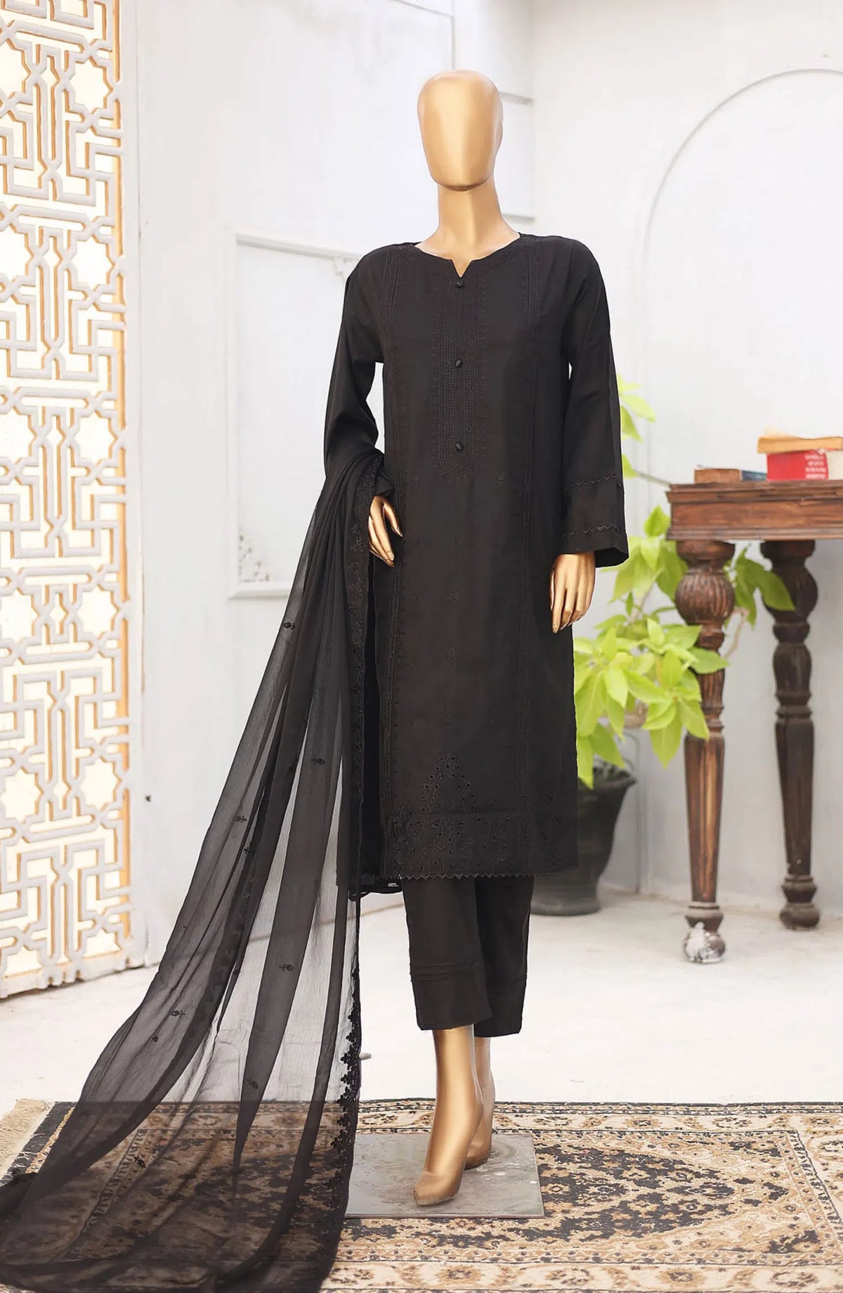 Monochrome Chikankari Collection Vol-1 by Naubahar - Design 02