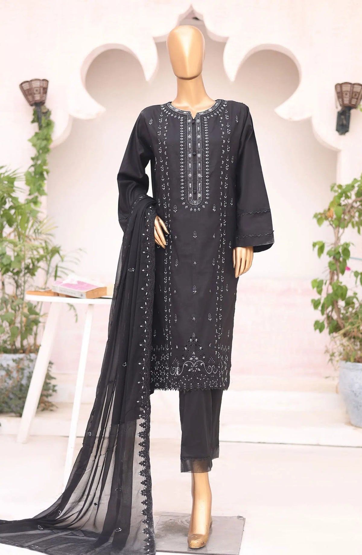 Monochrome Chikankari Collection Vol-2 by Naubahar - Design 02