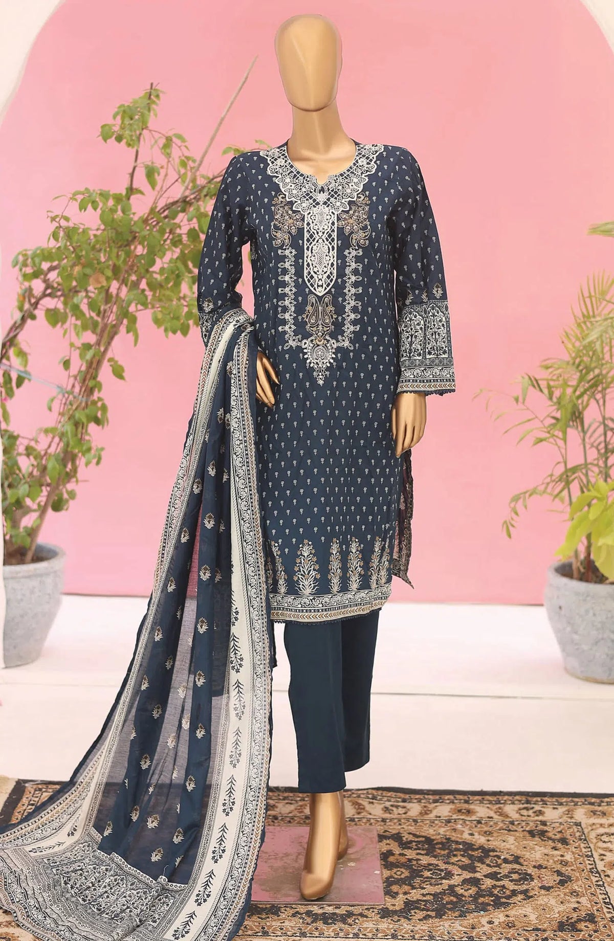 Bin Saeed  Exclusive Embroidered 3 PC Collection 2024 - Design 02